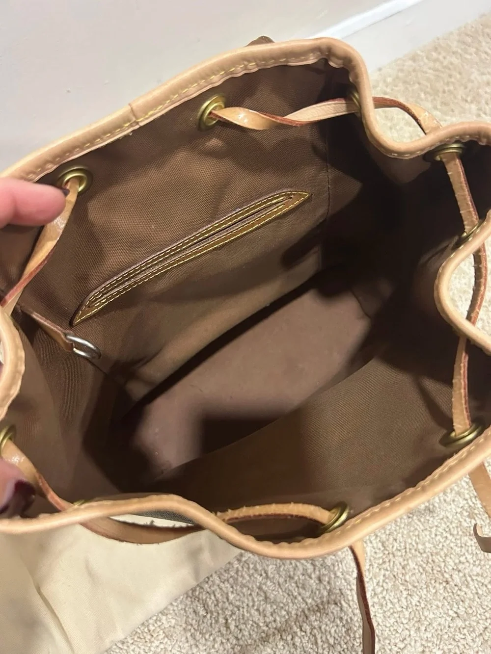 Louis Vuitton Montsouris MM Monogram Drawstring Backpack